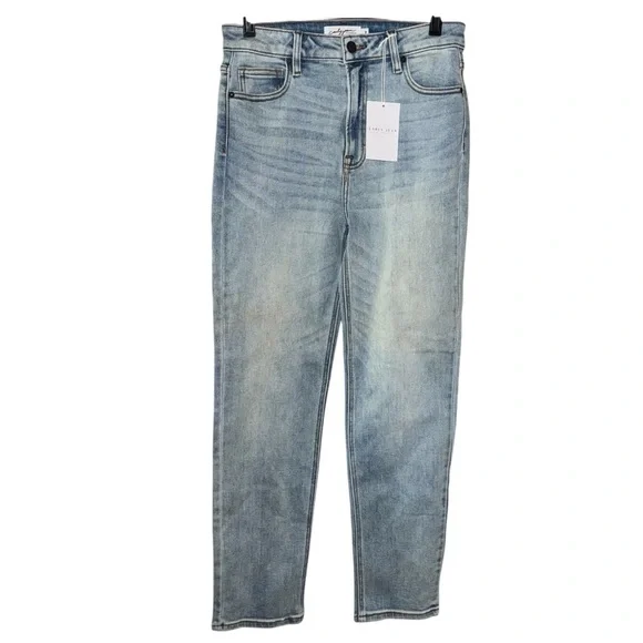 Carly Jeans Brooke Slim Straight Leg Jeans women’s sz 7 Light Wash stretch nwt - Picture 4 of 16